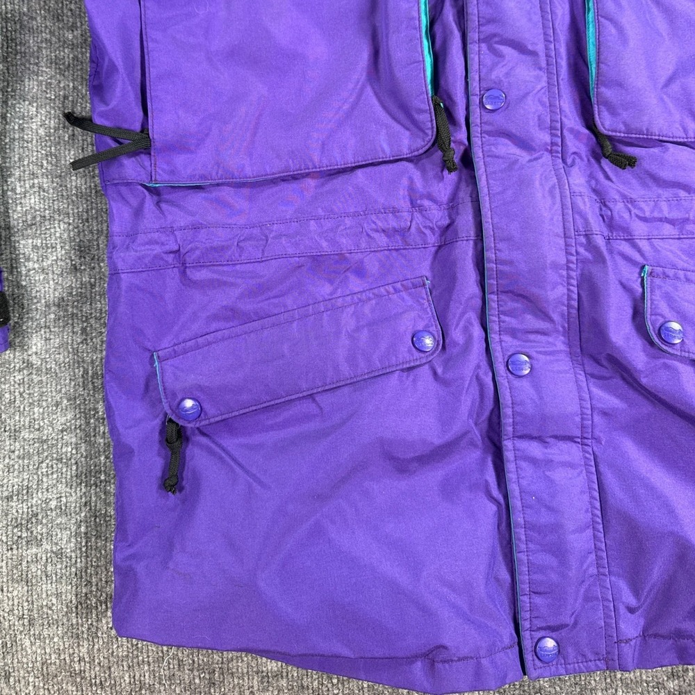 Vintage LL Bean Mountain Parka Jacket Mens XL Purple Teal 90s Made in USA - Picture 3 of 15